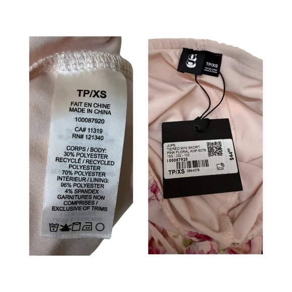 G EDITION - Pink Floral Tiered Mini Skort - Picture 3 of 3